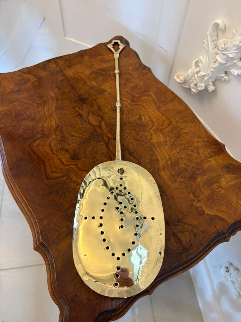 Antique Victorian Brass Chestnut Roaster - Image 5